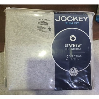 Bộ 3 áo thun xám cổ tròn nam Jockey Slim Fit 3 Crew New Neck T-Shirts