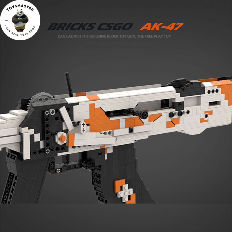 Đồ Chơi Lắp Ráp Kiểu LEGO Súng Mô Hình PUBG AK47 Asiimov Với 1200+ Mảnh Ghép,Bản Thiết Kế Tiêu Chuẩn Tỉ Lệ 1:1 Kevin 183