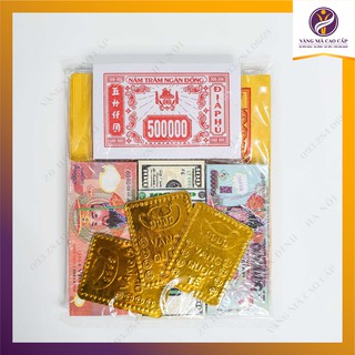 10 Lễ tiền vàng loại đặc biệt đầy đủ nhất gồm tiền việt vàng đỏ tiền xu đi lễ cúng rằm mùng 1 VM9 [Shop Vàng Mã Cao Cấp]