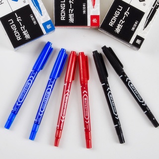 Combo bút lông dầu Zebra 2 đầu MO 120 - không xóa được - 1 cái dạ kính - bút lông dầu cao cấp - HOKAMI STORE