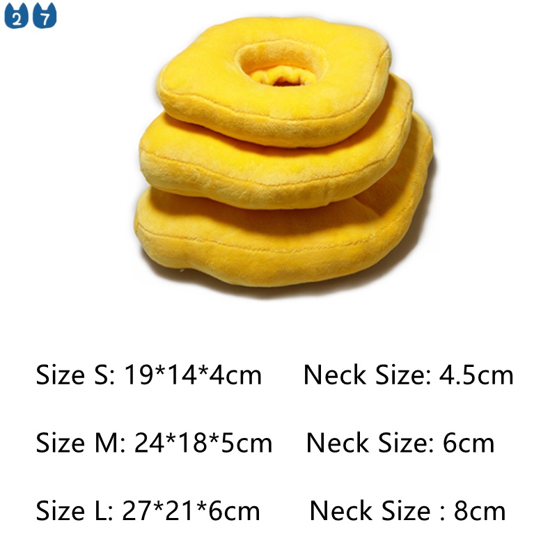 Vòng Cổ Elizabeth Hình Quả Bơ Bằng Cotton Có Thể Điều Chỉnh Bảo Vệ Cho Thú Cưng