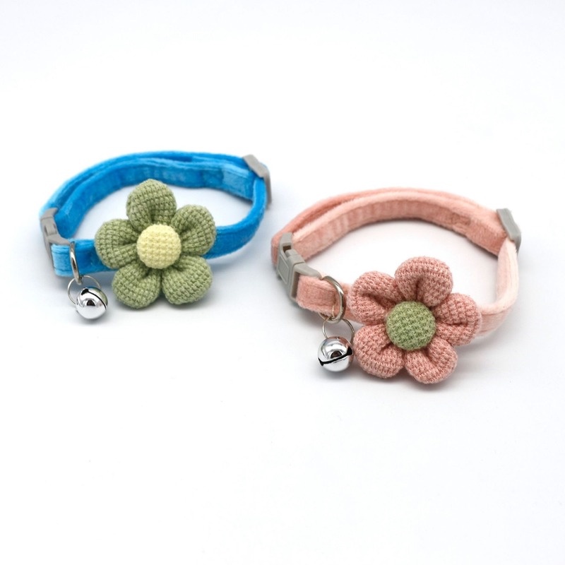 &lt;cutepethome&gt;Vòng Cổ Hình Hoa Dễ Thương Cho Thú Cưng