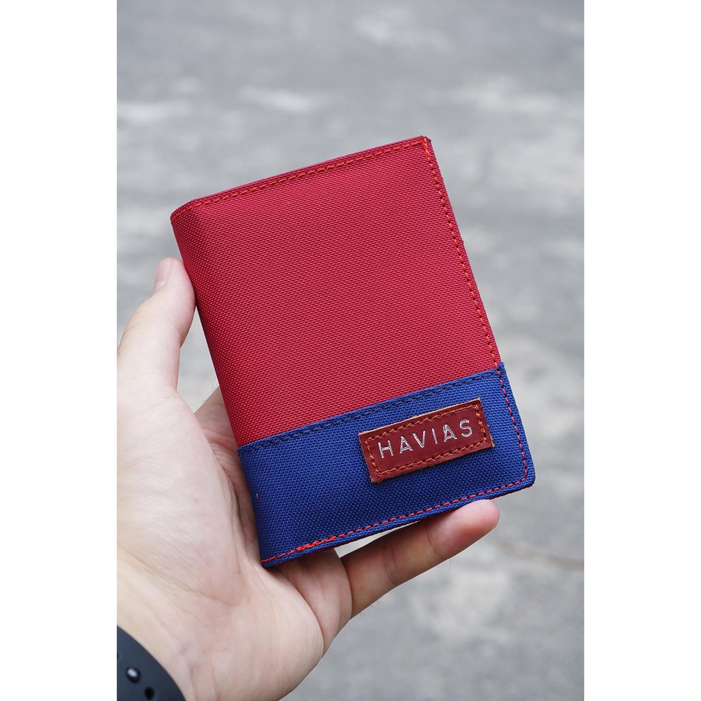 Ví Vải Modern Fabric Vertical Wallet HAVIAS_ Đỏ