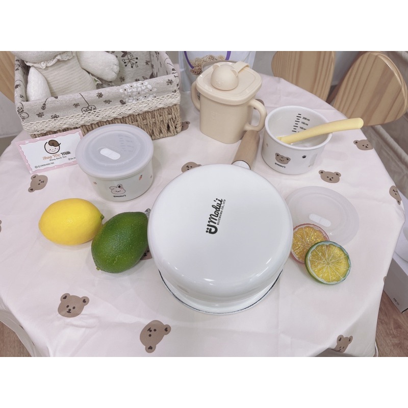 Nồi sứ Modui nấu cháo cao cấp TẶNG KÈM QUÀ CHO BÉ