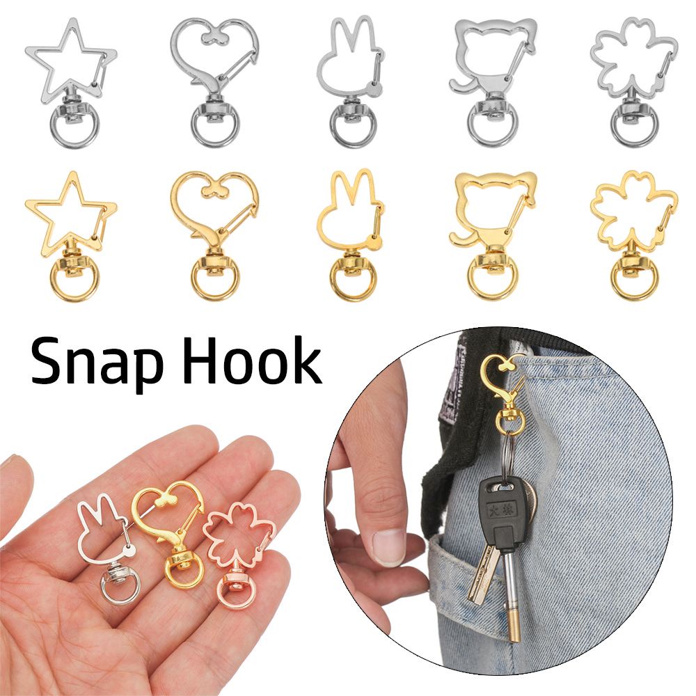Set 5 Móc Khóa Kẹp Tôm Hùm Bằng Kim Loại Làm Trang Sức/Móc Khóa/Túi Xách DIY