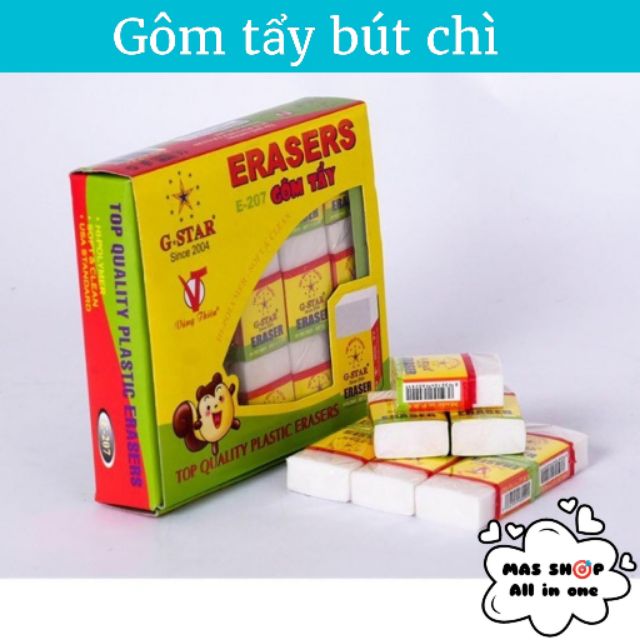 Gôm tẩy bút chì tiện lợi G-STAR® E207 màu trắng