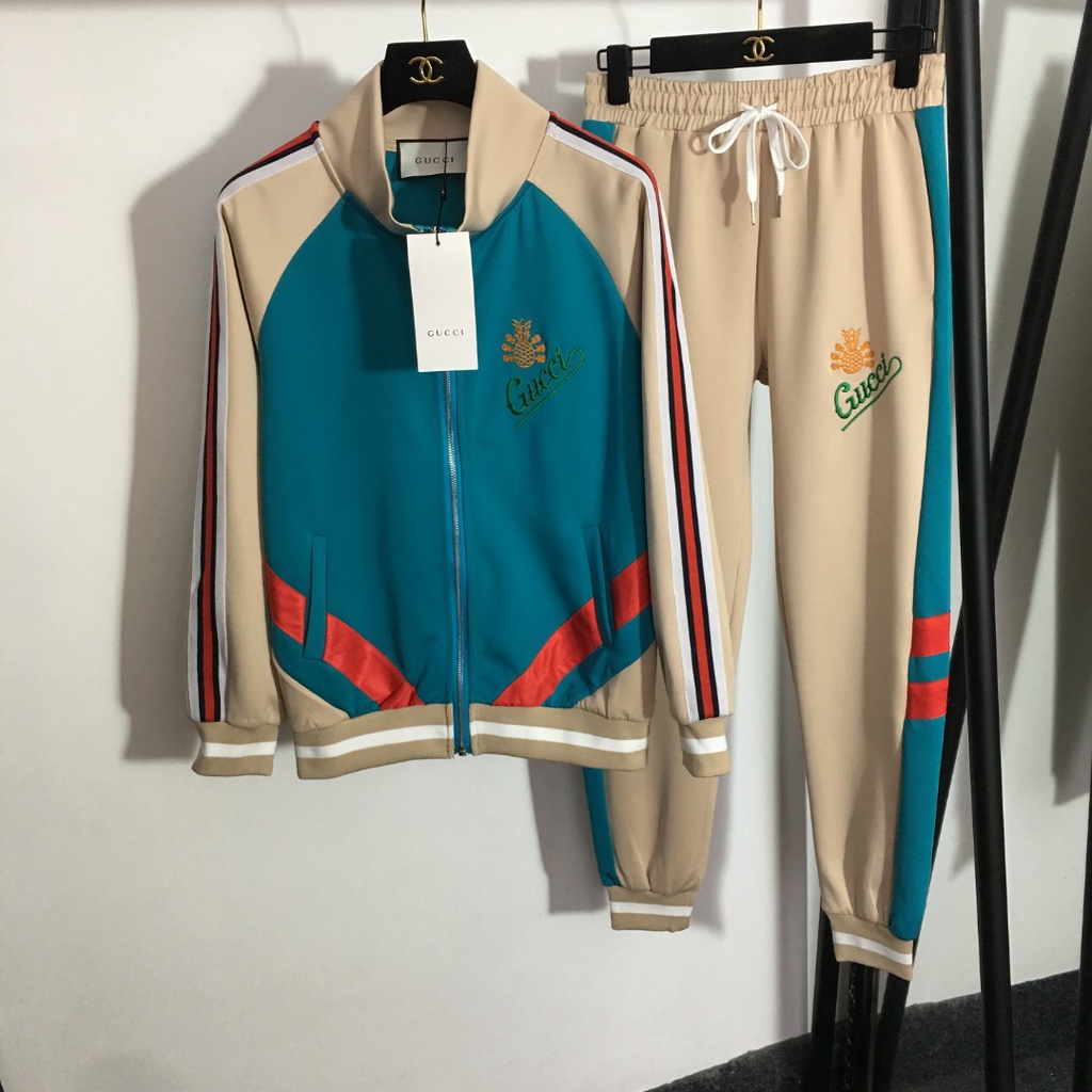 Set quần áo thun dài tay thể thao cao cấp Gucci GC GG sành điệu và năng dộng