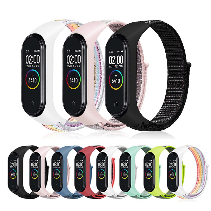 Dây Đeo Sợi Nylon Mềm Cho Xiaomi Mi Band 6 / 5 / 4 / 3