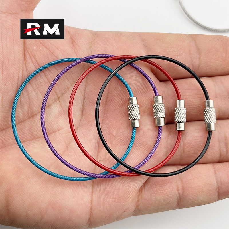 Set 5/10 Dây Móc Khóa Bằng Thép Không Gỉ Nhiều Màu Sắc
