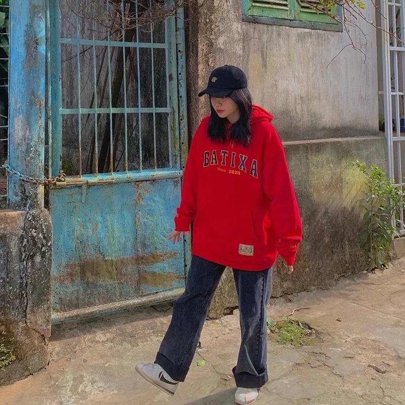 Áo Hoodie Nam Nữ  Nỉ Có Mũ Form Rộng Hai lớp Thêu Chữ In Logo Lớn Cực Chất R17 Thời Trang Unisex Local Brand Chính Hãng