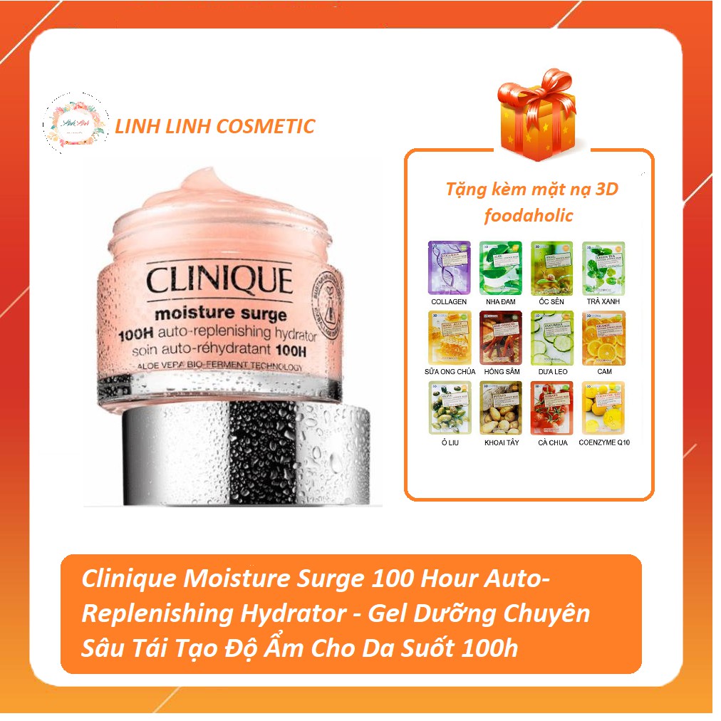 [Tặng kèm mặt nạ 3D Foodaholic] 125ml - kem dưỡng ẩm clinique 100h hour moisture surge