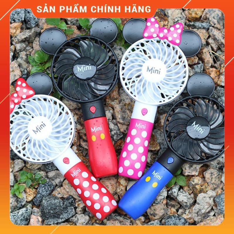 Quạt Sạc Usb Mini Cầm Tay Hình Chuột Mickey Minnie