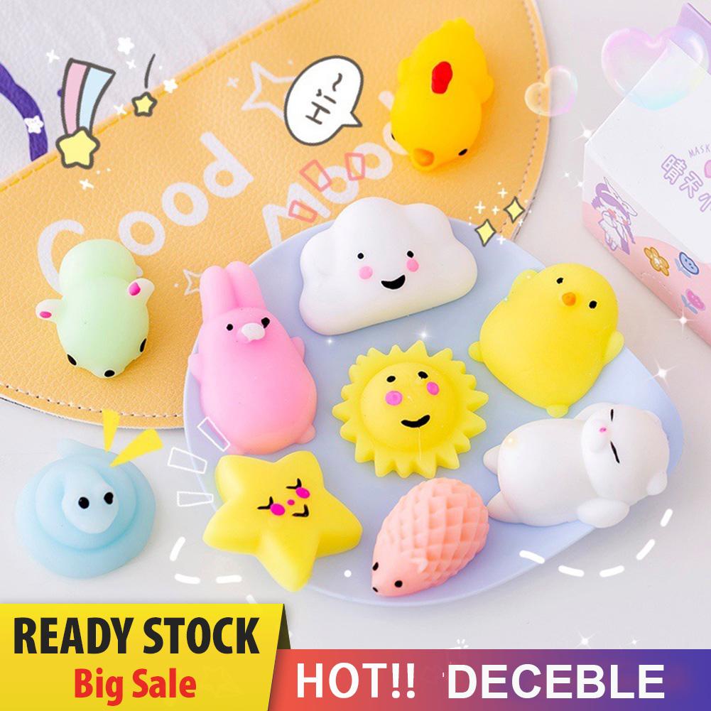 deceble Cartoon Cute Mochi Animal Mini Squeeze Toys Decompression Stress Relief Toy