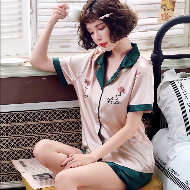 Bộ ngủ lụa quảng châu cao cấp