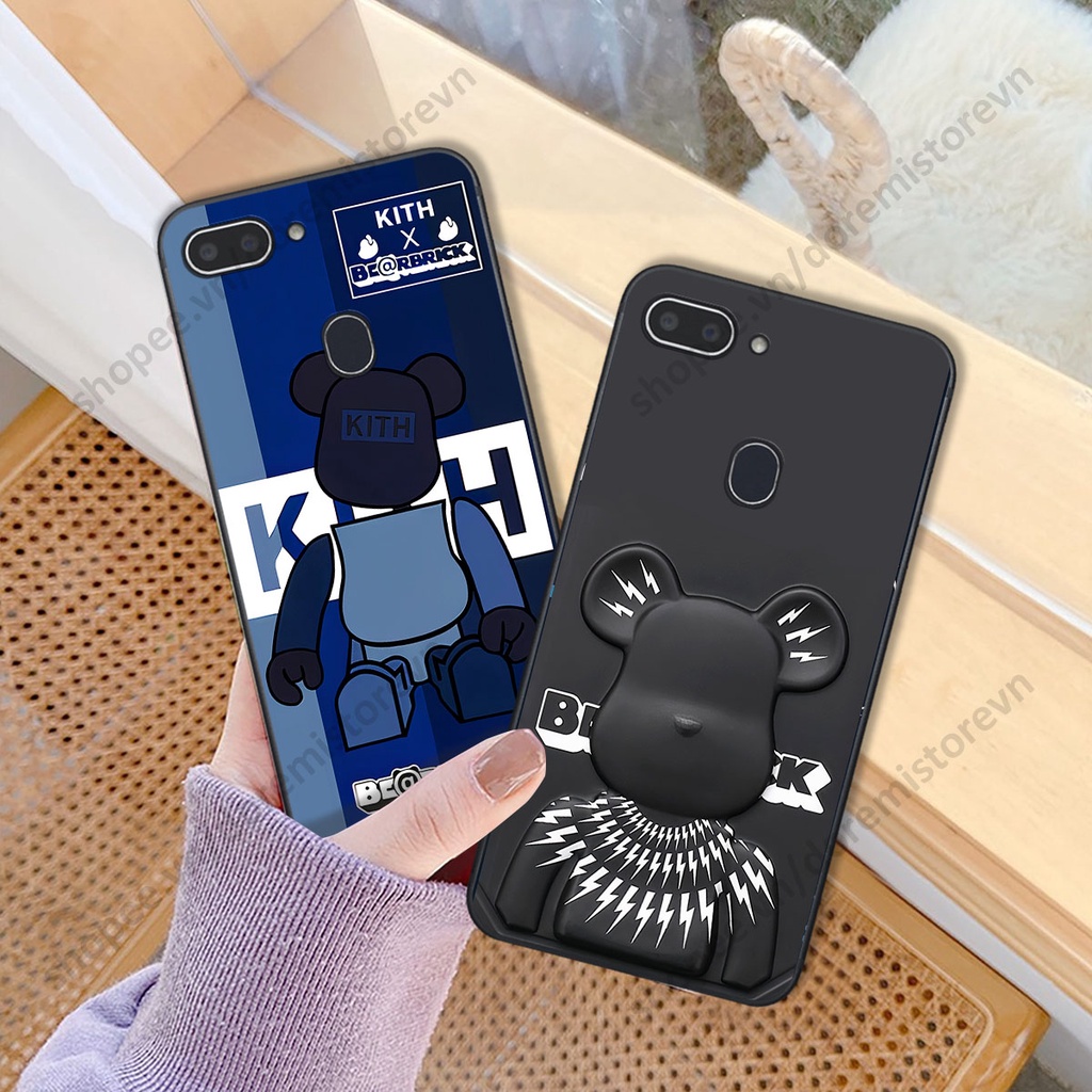 Ốp lưng Realme 1 / 2 hình kaws, kith, bear brick nổi 3D phong cách độc đáo