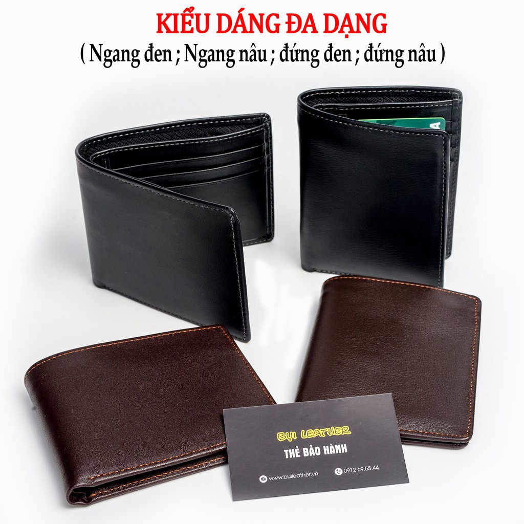 [Mã FASHIONHOTMA hoàn 15 % đơn 150k] Ví da bò nam cao cấp-da bò Nappa V101-Da thật-BH 24tháng-Full hộp (CÓ VIDEO) | BigBuy360 - bigbuy360.vn