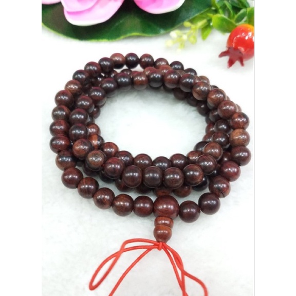 Vòng Tay Gỗ Sưa Chuỗi Tràng 108 Hạt 6Ly 8Ly, Chuỗi Tràng Hạt Gỗ Sưa Tự Nhiên