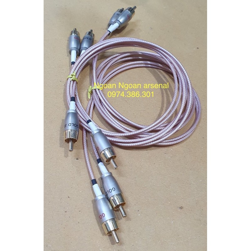 Cặp dây audio hoa sen rca av mạ bạc nhỏ gọn chất lượng