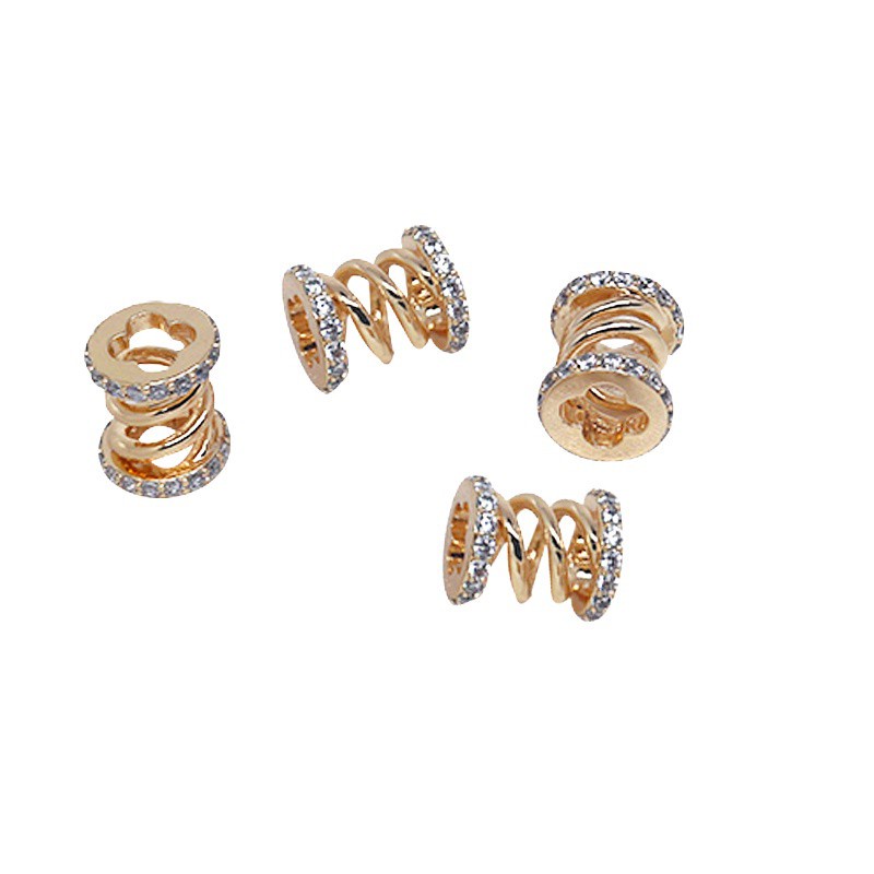 Hạt Xỏ Vòng Eo Bằng Đồng Thau Mạ Vàng 18K Phụ Kiện Làm Trang Sức Thủ Công