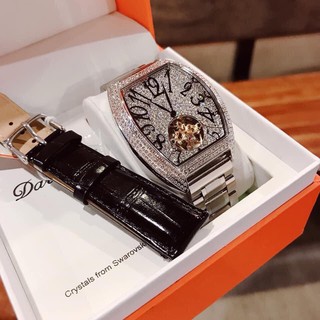 Đồng Hồ Davena Nam Automatic D31681 Set Silver Chính Hãng 39x52mm