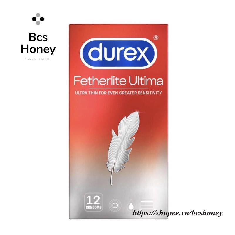 Bao cao su durex fetherlite siêu mỏng tăng cường khả năng cương cứng mang lại nhiều khoái cảm hộp 12c