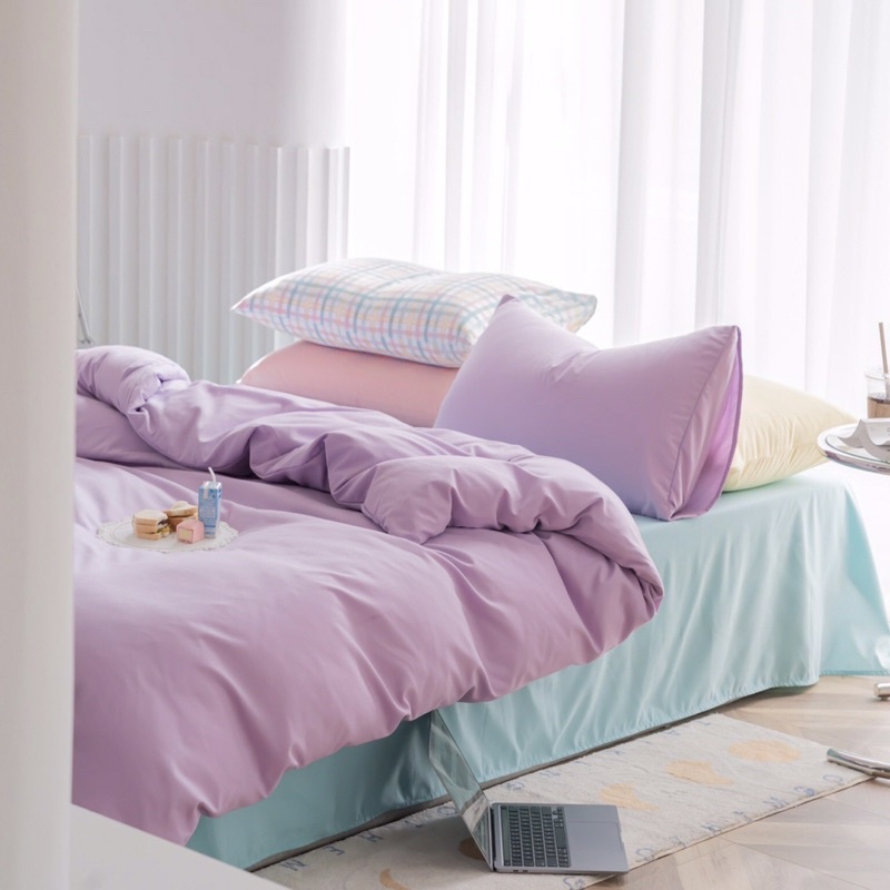 Bộ chăn ga gối Cotton TC caro mix MÂY BEDDING đủ màu đủ kích thước nệm 1m2 1m4 1m6 1m8 2m