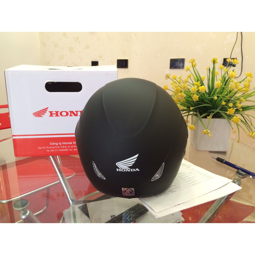 Mũ bảo hiểm 3/4 Đen mờ chính hãng bảo hành 6 tháng