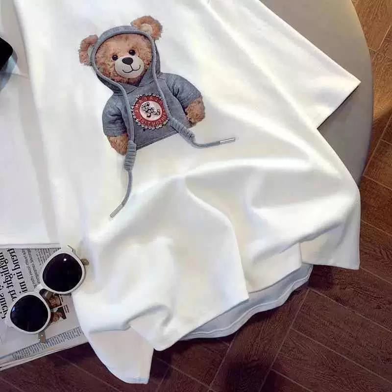 Áo thun FREESIZE cá tính form rộng dáng Unisex hình Gấu đội nón siêu kute