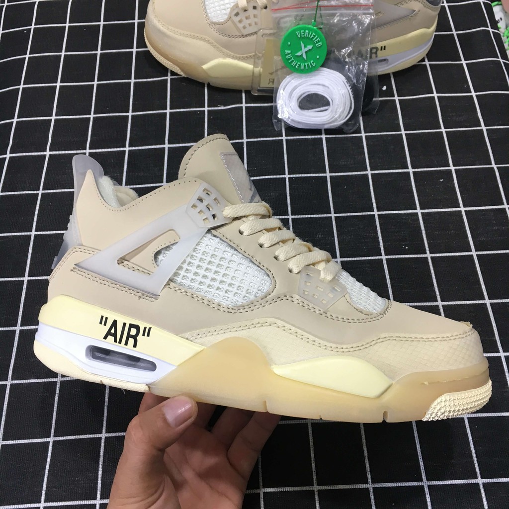 Giày Jordan 4 Off White Full Box Phụ Kiện Bản Trung [Fullbox+ bill+ tag+2 dây phụ)