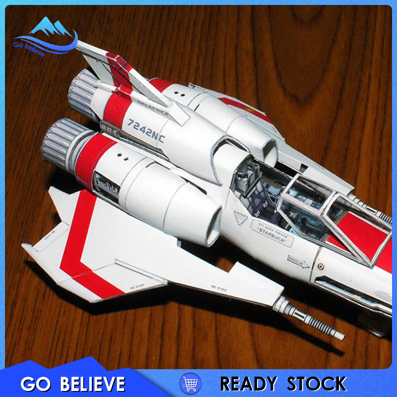 [Go believe]Battlestar Galactica Viper MK2 3D Model Kit Replica Spaceship DIY Handmade