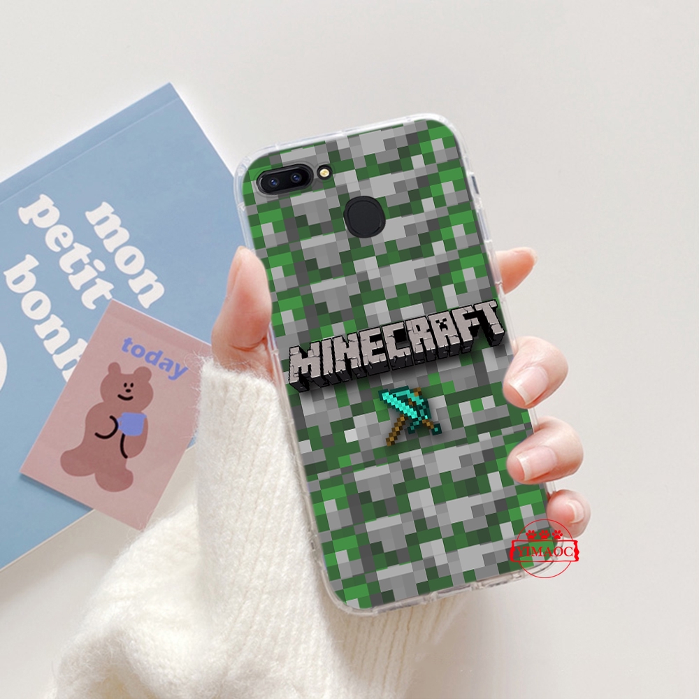 Ốp điện thoại TPU mềm họa tiết Creeper Minecraft dành cho OPPO A3S A5 A37 A39 A5S A7 A59 F1S F3 A1 F5 F7 F9 Pro 93C | BigBuy360 - bigbuy360.vn
