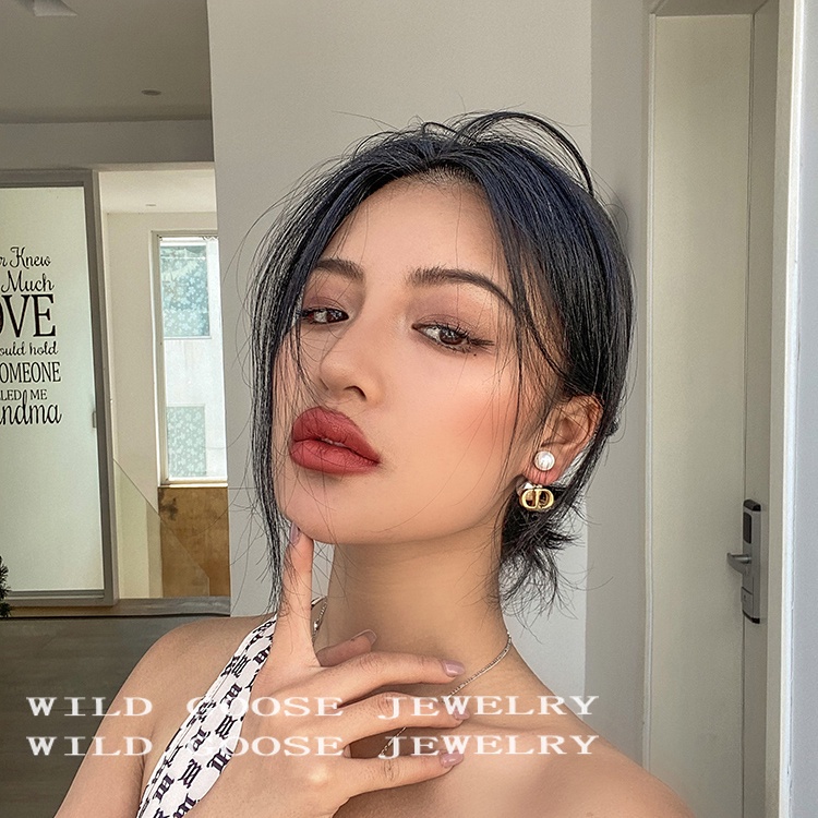 Khuyên tai/ Vòng cổ IF YOU đính ngọc trai phong cách Hàn Quốc cổ điển thời trang cho nữ