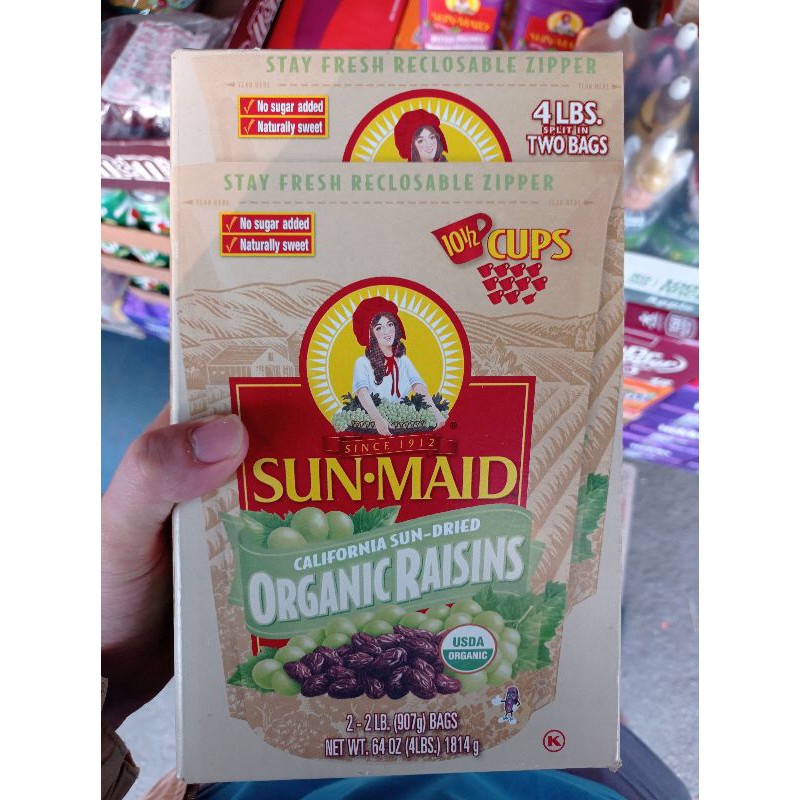 (Date t4/22) Nho khô hữu cơ Sunmaid Organic Raisin Mỹ gói 907g | BigBuy360 - bigbuy360.vn
