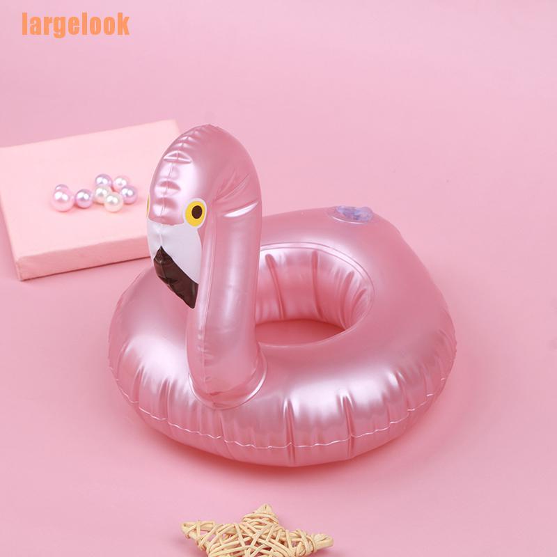 Phao đỡ đồ uống nổi hình chim hồng hạc nhỏ màu hồng