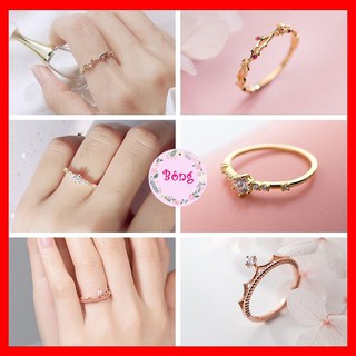 [N03] Nhẫn bạc 925 Cành hoa xoắn độc đáo, cá tính