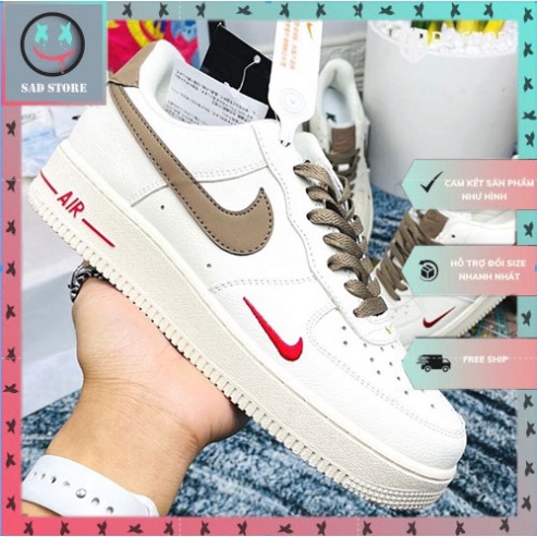 Giay af1 hot 2022 â Giày_NIKE Nam Nữ, Giày Air Force 1 AF1 Xám Thêu Vàng Thời Trang Cao Cấp Full Box
