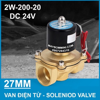 Van điện từ 24v 2w-200-20 ren 27mm