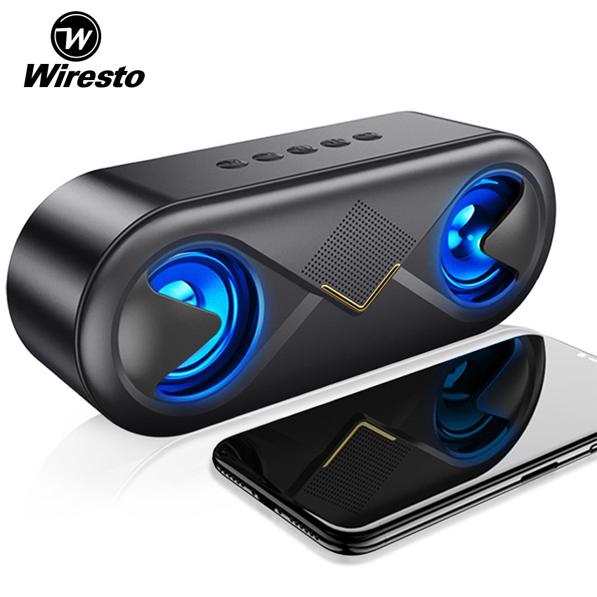 Loa Bluetooth Wiresto Di Động Âm Thanh Siêu Trầm/Nổi 3D Hỗ trợ FM TF AUX