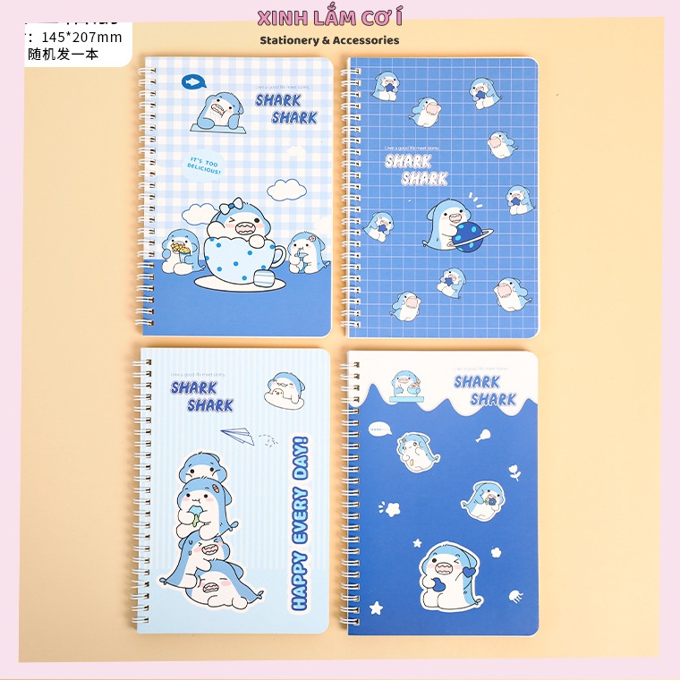 Sổ Tay A5, Sổ Lò Xo Vở Kẻ Ngang Hình Hoa/ Gấu Dễ Thương