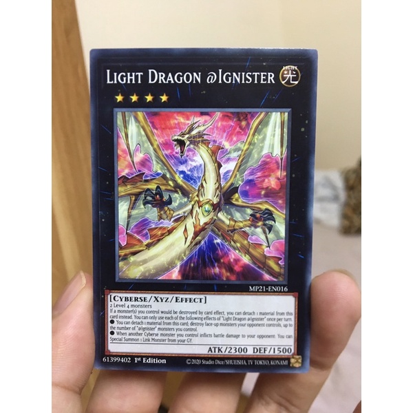 Thẻ bài Yugioh Light Dragon @Ignister