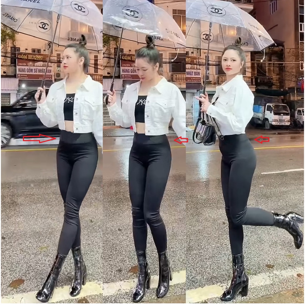 Quần Legging Lưng Rất Cao, Chất Thun Dày Co Giãn Cao Cấp, Giúp tạo những Siêu đường cong ảo diệu, Có Bigsize 65KG