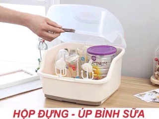 Khay úp bình sữa có nắp