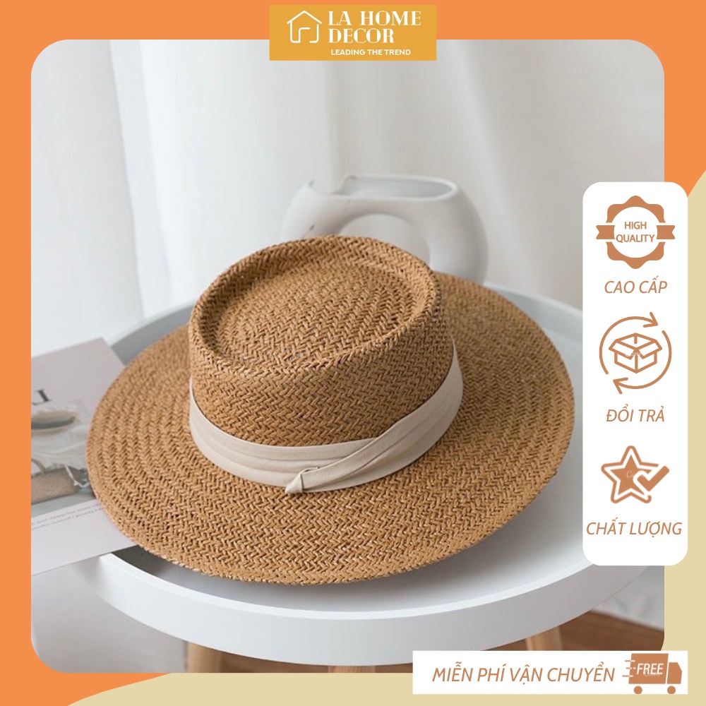 Mũ đi biển chống nắng , nón cói đi biển nữ rộng vành LA HOME DECOR MC001