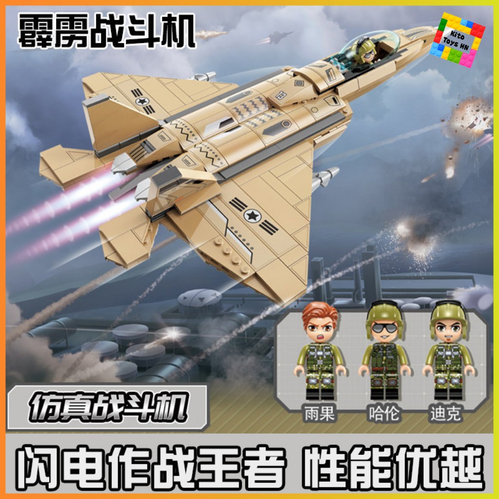 Bộ Đồ Chơi Lego Lắp Ráp Mô Hình Qman 22013 Máy Bay Quân Sự Tiêm Kích 376 Chi Tiết Cho Trẻ Từ 6 Tuổi