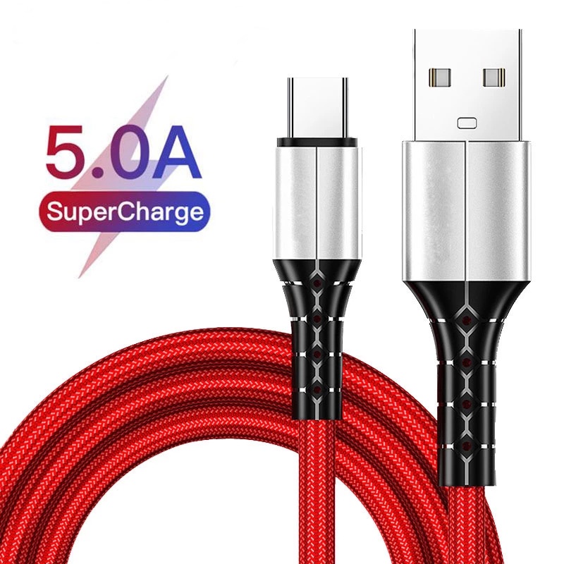 Dây Cáp Sạc Nhanh USB Type C 5A Cho Tất Cả Các Dòng Điện Thoại Android