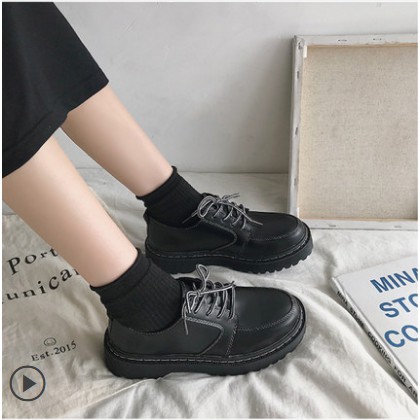 GIÀY ULZZANG VIỀN OXFORD PHONG CÁCH BẮC ÂU NÂU, ĐEN( ảnh thật) | BigBuy360 - bigbuy360.vn