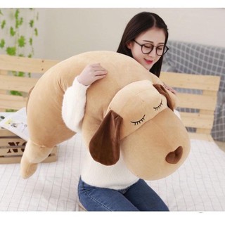 Gấu Bông ôm dễ thương , Thú Nhồi Bông Chó Tai Dài Mũi Tím CMT Bông Gòn Cao Cấp VNXK