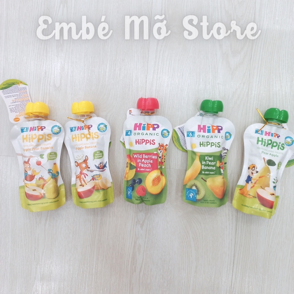 Trái Cây Nghiền Organic HIPP Đồ Ăn Dặm Bổ Sung Vitamin Cho Bé 100g - Embé Mỡ