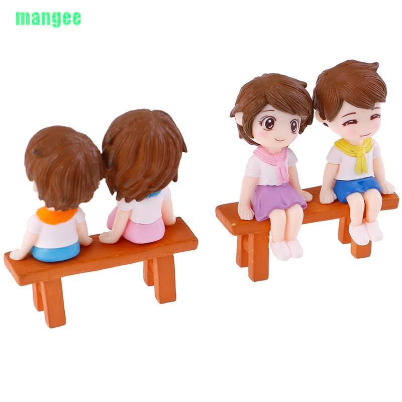 1 Set Mô Hình Cặp Đôi Ngọt Ngào Mini Trang Trí Sân Vườn