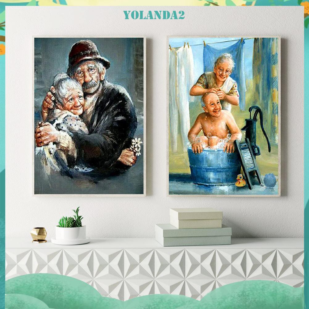 Bộ Tranh Đính Trang Trí Hình Cặp Đôi Cổ Điển 5d Diy